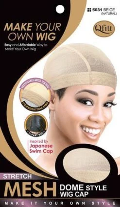 M&M Qfitt Make Your Own Wig Stretch Mesh Wig Cap Natural (#5031)