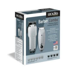 Andis Barber Combo Adjustable Blade Clipper & Corded Trimmer