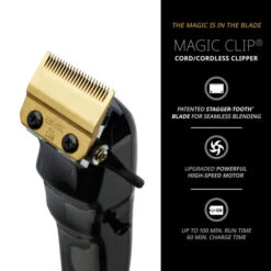 W3026 WAHL 5 STAR MAGIC CLIP CORDLESS [BLACK] -Beauty and Company 3 black magic clip blade min 1