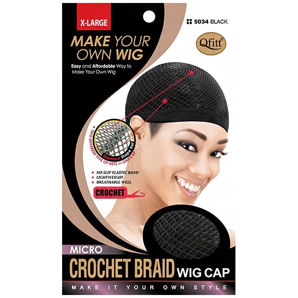 M&M Headgear Crochet Braid Wig Cap Black XL (MM5034) M&M Headgear Crochet Braid Wig Cap Black XL (MM5034) -Beauty and Company 5034 black 211001101147 1