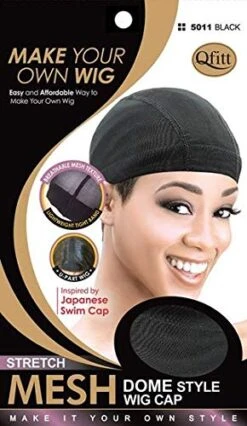 M&M Headgear Mesh Dome Style Wig Cap Black Cool Mesh (05081)