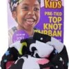 Kids Top Knot Turban Black Unicorn (HJ53) -Beauty and Company 710weAohrnL. AC SX522