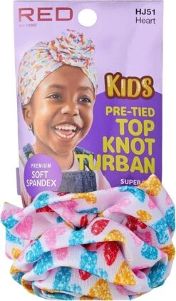 Kids Top Knot Turban Heart (HJ51)
