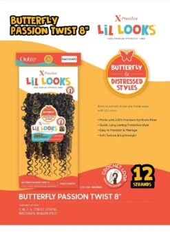 Outre X-Pression Butterfly Passion Twist 8" Synthetic Hair Crochet Braid -Beauty and Company 71ql6gBhjSL. SL1500
