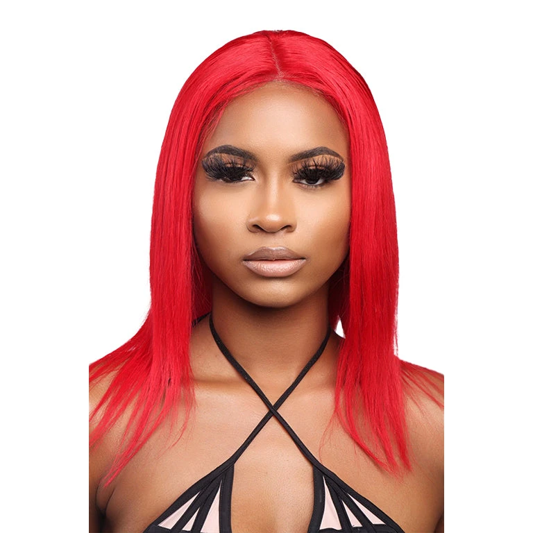 Hershe Brazilian 4X4 HD Lace Bob Wig 12"Red 150% Hershe Brazilian 4X4 HD Lace Bob Wig 12"Red 150% -Beauty and Company BOB4X4RED1