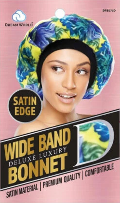 DREAM W-WIDE BAND BONNET SATIN DESIGN (DRE073D)