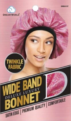 DREAM W-WIDE BAND BONNET SATIN TWINKLE (DRE073T)