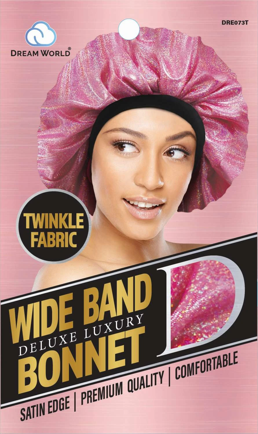 DREAM W-WIDE BAND BONNET SATIN TWINKLE (DRE073T) DREAM W-WIDE BAND BONNET SATIN TWINKLE (DRE073T) -Beauty and Company DRE073T