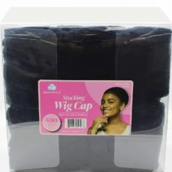 DREAM W-WIG CAP BULK 500/BX BLACK (DRE099-500BK)