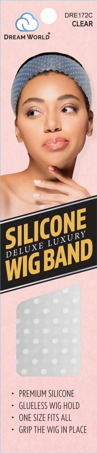 WOMEN'S SILICONE WIG BAND CLEAR (DRE172C) WOMEN'S SILICONE WIG BAND CLEAR (DRE172C) -Beauty and Company DRE172C 1