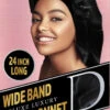DREAM WIDE BAND EXTRA LONG BRAID BONNET BLACK (DRE174BK) 1 DREAM WIDE BAND EXTRA LONG BRAID BONNET BLACK (DRE174BK) -Beauty and Company DRE174BK