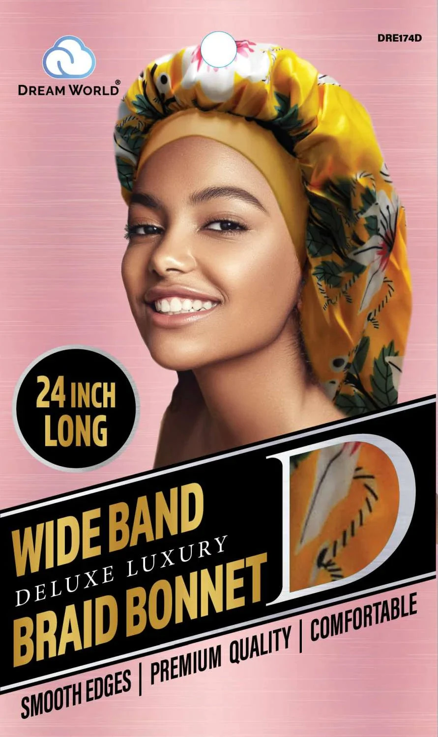 DREAM WIDE BAND EXTRA LONG BRAID BONNET DESIGN (DRE174D) DREAM WIDE BAND EXTRA LONG BRAID BONNET DESIGN (DRE174D) -Beauty and Company DRE174D