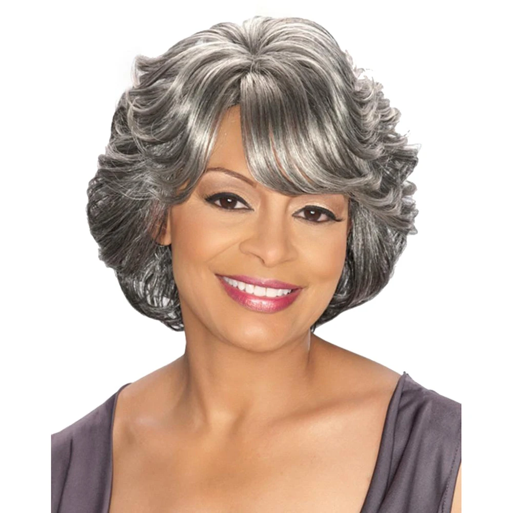 Foxy Silver Cece Synthetic Hair Full Wig Foxy Silver Cece Synthetic Hair Full Wig -Beauty and Company FoxySilverCeceSyntheticHairFullWig 1
