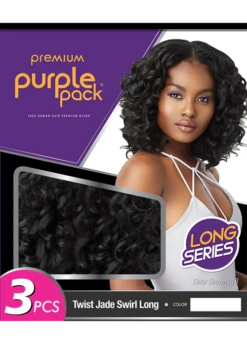 Outre Purple Pack 3Pcs Jade Swirl Human Hair Weave