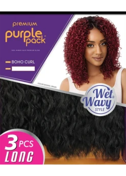 Outre Purple Pack Long Wet & Wavy Boho Curl 3Pcs Weave