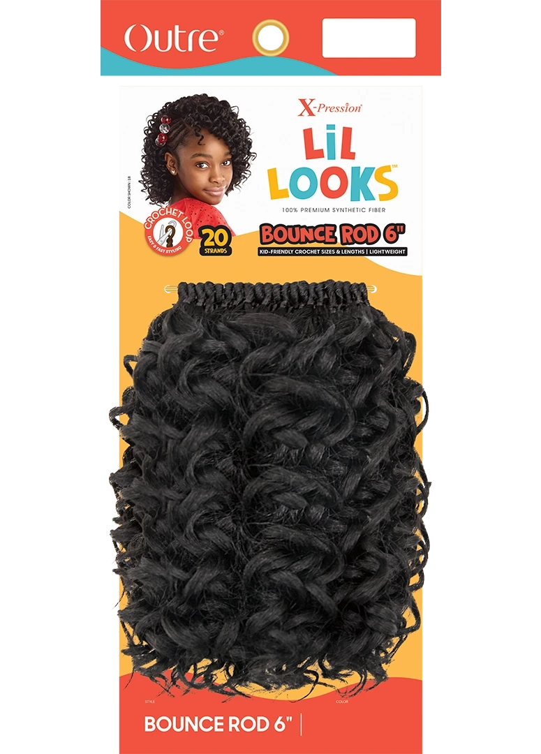 Outre X-Pression Lil Looks Bounce Rod 6" Crochet Braid Outre X-Pression Lil Looks Bounce Rod 6" Crochet Braid -Beauty and Company KXLLBR6 2