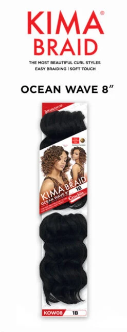 Harlem 125 Kima 2x Ocean Wave 8" Synthetic Hair Crochet Braid