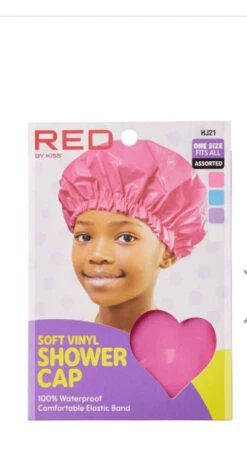 RED Kids Shower Cap Asst (W/Pur/Pk/Blue) (HJ21)