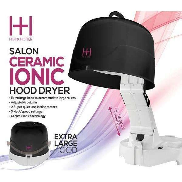 Hot & Hotter Salon Ceramic Ionic Hood Dryer BLK & WHITE #5916 Hot & Hotter Salon Ceramic Ionic Hood Dryer BLK & WHITE #5916 -Beauty and Company hh6