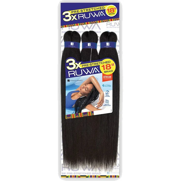 Sensationnel 3X Ruwa Pre-Stretched 18" Synthetic Hair Braid Sensationnel 3X Ruwa Pre-Stretched 18" Synthetic Hair Braid -Beauty and Company sb3rw362